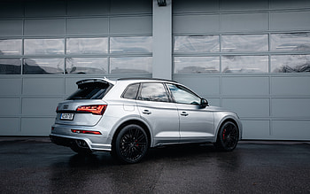 2022, Audi SQ5 TDI, rear view, exterior, new silver SQ5, tuning Q5, silver SQ5, German cars, Audi, new cars HD wallpaper