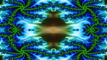 Trippy Psychedelic Fractal, trippy, psychedelic, aesthetic, blue, Abstract, fractal, abstract blue HD wallpaper