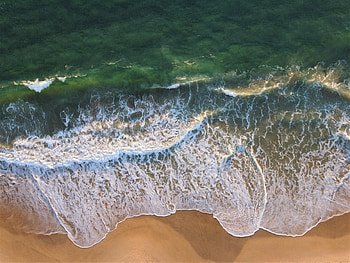 Nature, Sea, View From Above, Coast, Surf HD wallpaper