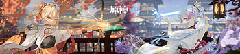 Festival Sparks: Yoimiya & Ayaka — Genshin Impact, Yoimiya (Genshin Impact), Kamisato Ayaka (Genshin Impact), video game, Genshin Impact HD wallpaper