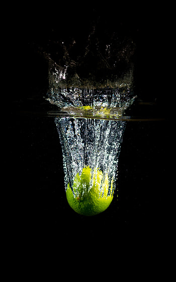 Food, Bubbles, Spray, Lemon HD phone wallpaper