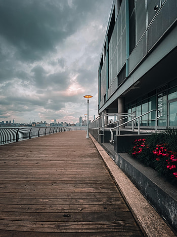 City, Pier, Miscellanea, Miscellaneous, Wooden, Wood, Lamp, Lantern, Embankment, Quay HD phone wallpaper