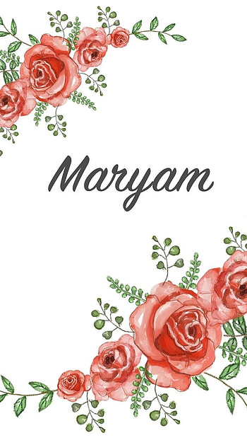 M Name, Maryam, flower design HD phone wallpaper