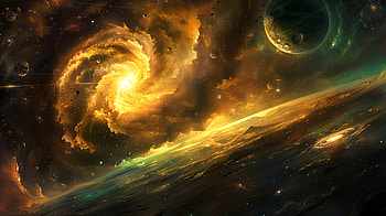 Galactic Odyssey: Sci-Fi Space, Sci Fi, space, galaxy, nebula, planet HD wallpaper