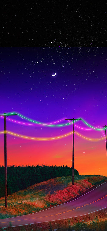 Neon, atmosphere, sky HD phone wallpaper