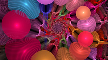 3D balloons, other, abstract, 3d, ballons HD wallpaper