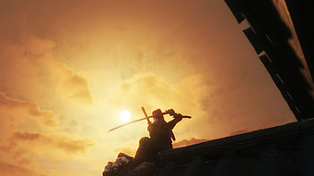 Sekiro: Ashina Castle, Sekiro: Shadows Die Twice, game art, sun, sword HD wallpaper