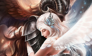 Fantasy, Angels, Care, Tenderness, Embrace HD wallpaper