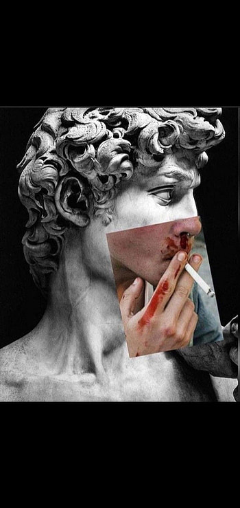 Smoking statue, trap HD phone wallpaper