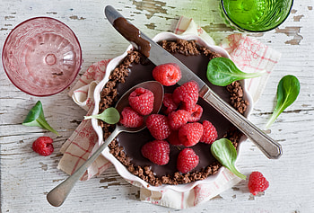 Food, Chocolate, Raspberry, Desert, Pie, Devices HD wallpaper