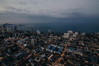 Cities, Roads, Architecture, City, Building, Evening HD wallpaper