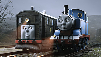 Thomas & Friends : Iconic Steam Locomotive on the Railroad Tracks, TV Show, Thomas & Friends, train, railroad, locomotive, steam train, Thomas the Tank Engine HD wallpaper