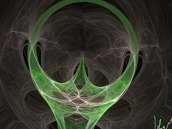 Releasing the Demons, circle, fractal, green, fractals HD wallpaper