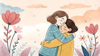 Heartwarming Hug in Ultra, hug, love, Friendship, woman, illustration HD wallpaper