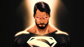 Black Superman Suit, superman, superheroes, artwork, artist, artstation HD wallpaper
