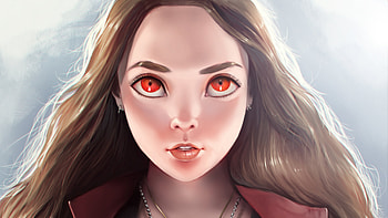 Cute Scarlet Witch, scarlet-witch, superheroes, artwork, artist, digital-art, deviantart HD wallpaper