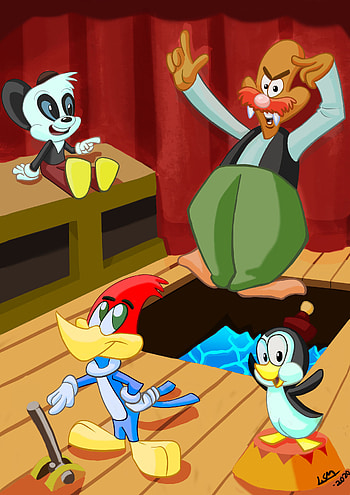 Woody Woodpecker, Artstation creation, Art collaboration, Animated character HD phone wallpaper