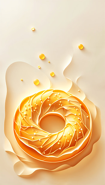 Golden Bagel Bliss: A Perfect , food, dessert, illustration HD phone wallpaper