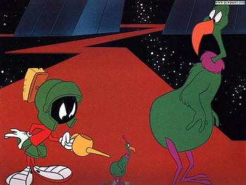Marvin the Martian Army, cartoon, other, space, funny, people HD wallpaper