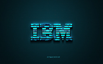 IBM blue logo, creative blue art, IBM emblem, dark blue background, IBM, logo, brands HD wallpaper