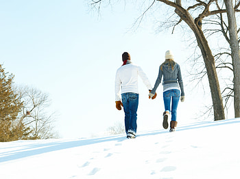 Winter, Snow, Love, Girl, Guy, Relations, Heat, Warmth, Mittens HD wallpaper