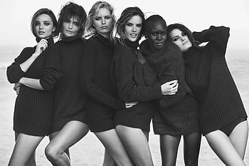 Supermodels, 50th anniversary, The Pirelli Calendar, 2018, monochrome HD wallpaper