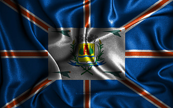 Araguari flag, , silk wavy flags, brazilian cities, Day of Araguari, Flag of Araguari, fabric flags, 3D art, Araguari, cities of Brazil, Araguari 3D flag HD wallpaper