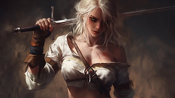 Ciri The Witcher, ciri, the-witcher-3, games, artwork, artist, digital-art, ai, video-games, deviantart HD wallpaper