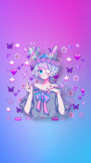 Pink Anime Girl, cute HD phone wallpaper