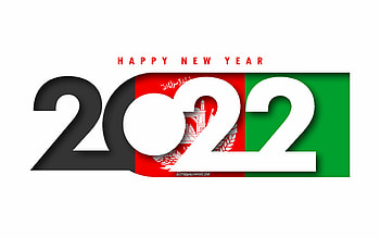 Happy New Year 2022 Afghanistan, white background, Afghanistan 2022, Afghanistan 2022 New Year, 2022 concepts, Afghanistan HD wallpaper