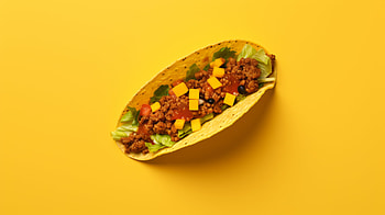 Taco Food From Above, yellow, food, taco HD wallpaper