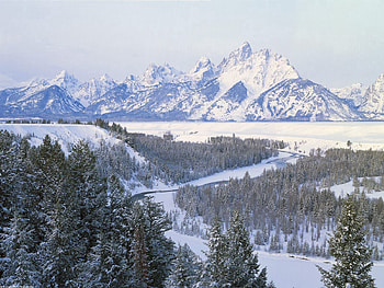 Landscape, Winter, Nature, Rivers, Mountains, Ate HD wallpaper