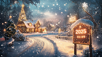 Winter Wonderland: New Year 2025, 2025, New Year 2025, winter, snow HD wallpaper