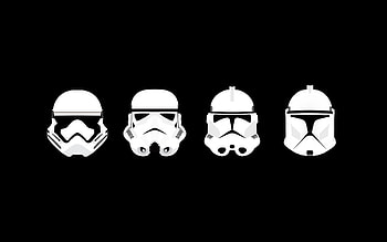 minimalism, Star Wars, Clone Trooper, Stormtrooper, Helmet / and Mobile Backgrounds HD wallpaper