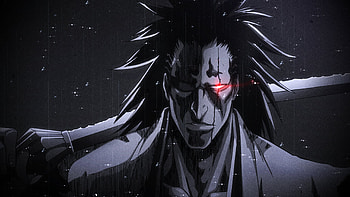 Anime, Bleach, dark anime, Kenpachi Zaraki, Rain Anime HD wallpaper