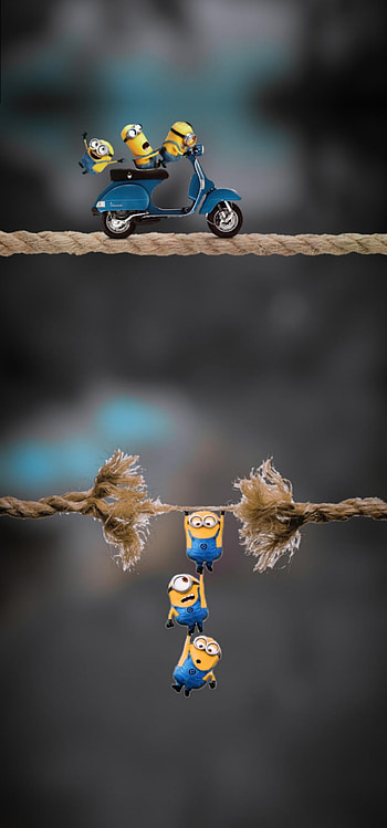 Minion, blue HD phone wallpaper