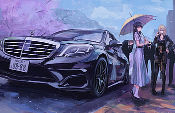 Manga Anime, anime, car, artist HD wallpaper
