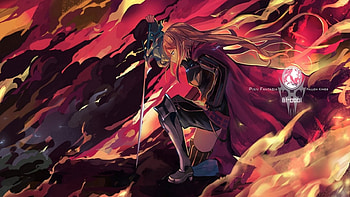 Blood Fire Sword Slayer, Pixiv Fantasia, Warrior, Beauty, Wall, BG, Anime, Game, Fire Warrior, Girl, Slayer, Classic, Blood Warrior, Colours, New HD wallpaper