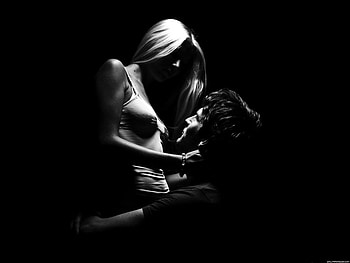 young love, couple, love, black and white HD wallpaper