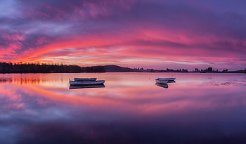 Dawn, Nature, Boats, Lake, Loch Lomond, Scotland, Trossakhs, Trossahs HD wallpaper