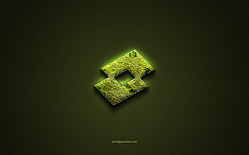 Lotto logo, green creative logo, floral art logo, Lotto emblem, green carbon fiber texture, Lotto, creative art HD wallpaper