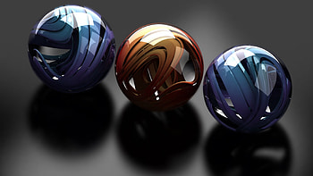Glass, Material element, Sleek balls, Modern design HD wallpaper