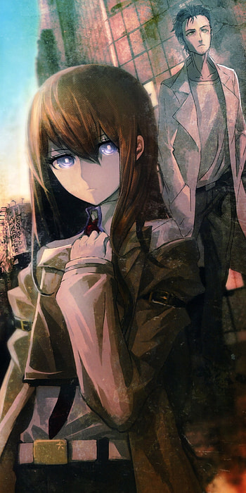 Lab Members, Rintaro Okabe, Kurisu Makise, Anime, Steins;Gate HD phone wallpaper