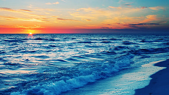 Beach At Sunset 1920X1080 screensaver . HD wallpaper