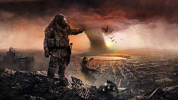 Post-apocalyptic city HD wallpaper