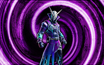Luminos, violet grunge background, Fortnite, vortex, Fortnite characters, Luminos Skin, Fortnite Battle Royale, Luminos Fortnite HD wallpaper