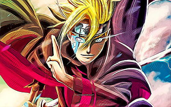 Uzumaki Naruto, abstract art, Naruto, vector art, battle, artwork, Baryon Mode, Naruto characters, Naruto Uzumaki, Bijuu Mode HD wallpaper
