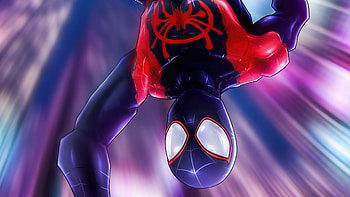 Spiderman Jumping Down, spiderman, superheroes, artist, artwork, digital-art, artstation HD wallpaper