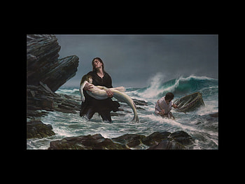 Rescue, sea, mermaid, fantasy, ocean HD wallpaper