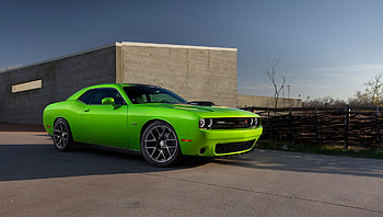 2016 Dodge Challenger SRT8, Dodge Challenger, cars, streets, Dodge, Dodge Challenger SRT8, green cars, vehicles HD wallpaper